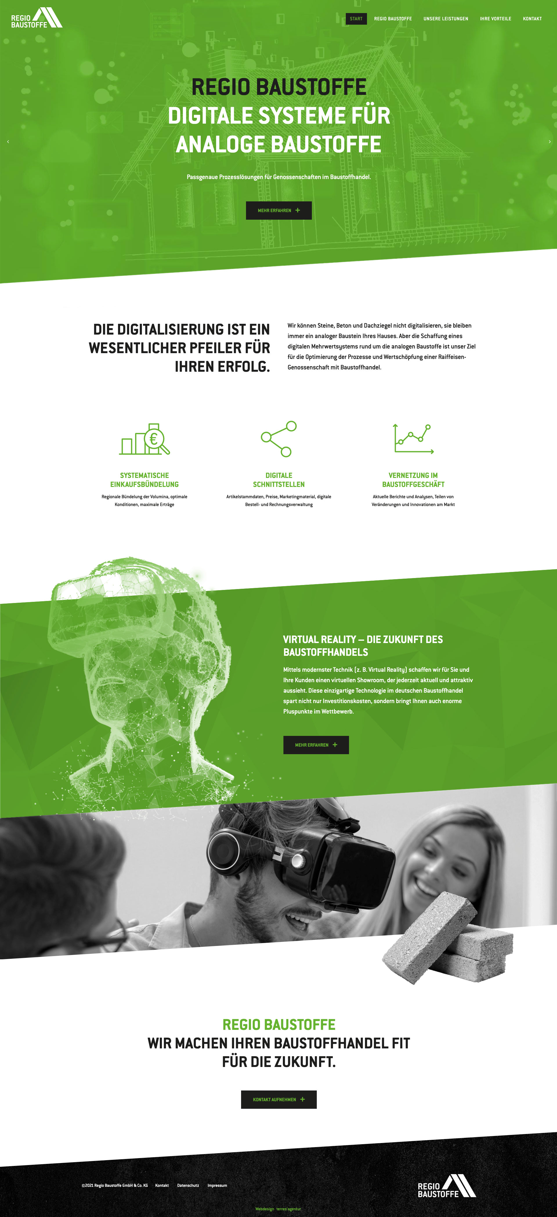 Regio Baustoffe Website Home
