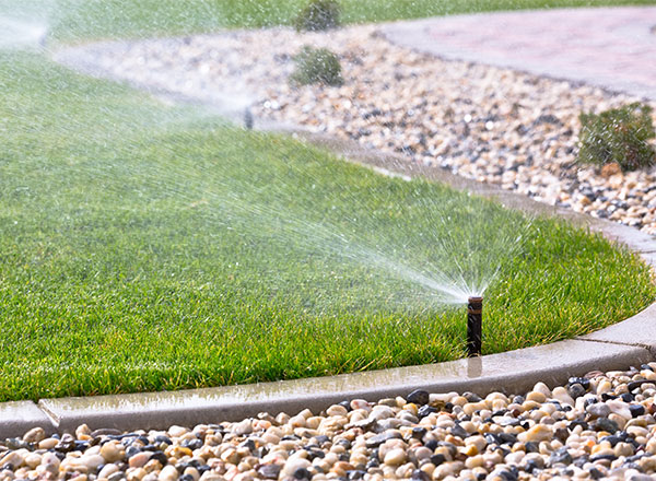 Sprinkleranlagen zur Bewässerung von Gras